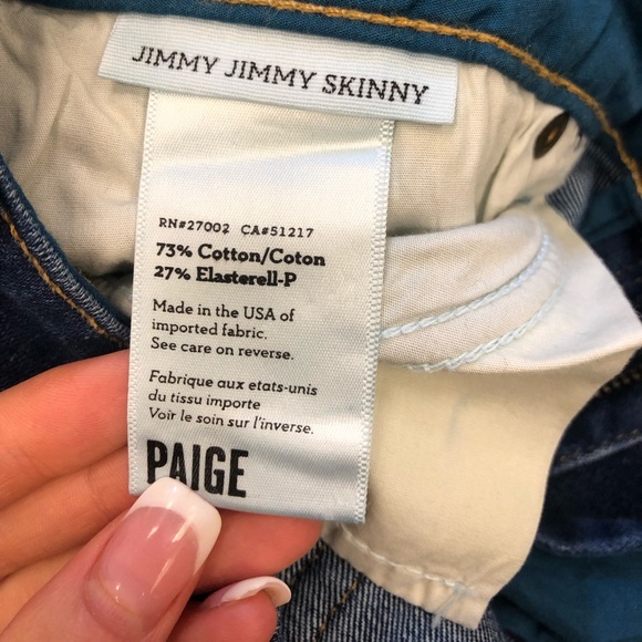 PAIGE Jimmy Jimmy Skinny Jean Dark Wash - Picture 4 of 7